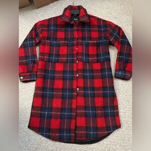 Women’s Oat New York Side Slits Plaid Jacket / Shacket size S